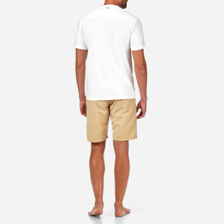 Hombre Autros Liso - Camiseta en punto de algodón Pima liso para hombre, Blanco backworn Hombre Autros Liso - Camiseta en punto de algodón Pima liso para hombre, Blanco backworn