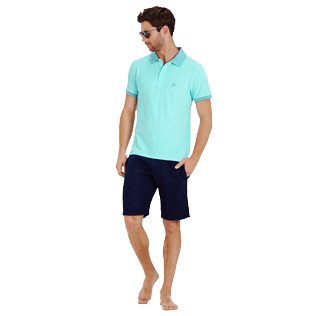 Men Others Solid - Men Terry Cloth Polo Shirt Solid, Lagoon supp2 Men Others Solid - Men Terry Cloth Polo Shirt Solid, Lagoon supp2