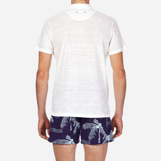 Uomo Altri Unita - Polo in jersey di lino a tinta unita, Bianco supp2 Uomo Altri Unita - Polo in jersey di lino a tinta unita, Bianco supp2