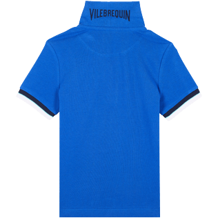 Boys Others Solid - Boys Cotton Pique Polo Shirt Solid, Sea blue back Boys Others Solid - Boys Cotton Pique Polo Shirt Solid, Sea blue back