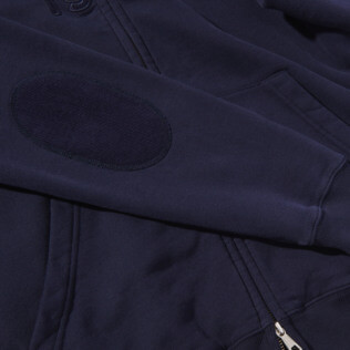 Hombre Autros Liso - Sudadera de algodón con cremallera delantera para hombre, Azul marino supp7 Hombre Autros Liso - Sudadera de algodón con cremallera delantera para hombre, Azul marino supp7