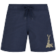 男童 Classic 绣 - 男童兔年游泳短裤, Navy 正面图 男童 Classic 绣 - 男童兔年游泳短裤, Navy 正面图