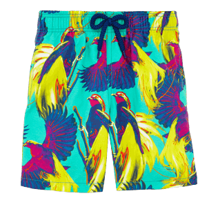 Jungen Andere Bedruckt - Birds of Paradise Bademode für Jungen, Veronesengrün front Jungen Andere Bedruckt - Birds of Paradise Bademode für Jungen, Veronesengrün front