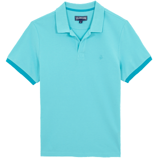 Men Others Solid - Men Cotton Pique Polo Shirt Solid, Lazulii blue front Men Others Solid - Men Cotton Pique Polo Shirt Solid, Lazulii blue front