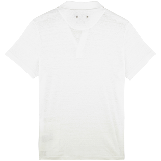 Uomo Altri Unita - Polo in jersey di lino a tinta unita, Bianco back Uomo Altri Unita - Polo in jersey di lino a tinta unita, Bianco back