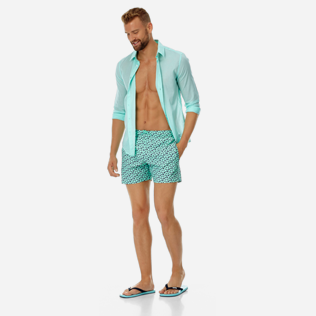 AUTRES Uni - Chemise en voile de coton Unisexe Unie, Menthe supp2 AUTRES Uni - Chemise en voile de coton Unisexe Unie, Menthe supp2