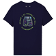 Homme AUTRES Imprimé - T-Shirt en Coton homme Imprimé "Fondé à St-Tropez" - Vilebrequin x Florence Broadhurst, Bleu marine vue de face