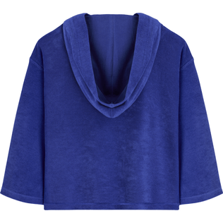 Women Others Solid - Women Terry Sweatshirt Solid, Purple blue back view