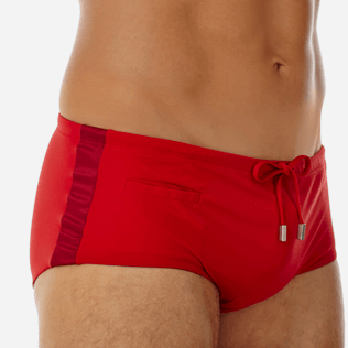 Men Swim brief and Boxer Solid - Men Fitted Swim Brief Tuxedo, Red polish supp1 Men Swim brief and Boxer Solid - Men Fitted Swim Brief Tuxedo, Red polish supp1