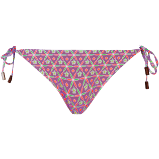 Bild von Damen Klassische Höschen Bedruckt - Indian Ceramic Bikinihose zum Binden für Damen, Pink berries Vorderansicht Bild von Damen Klassische Höschen Bedruckt - Indian Ceramic Bikinihose zum Binden für Damen, Pink berries Vorderansicht