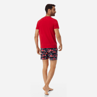 Men Others Solid - Men Mercerized Cotton T-Shirt V-neck Solid, Red polish backworn Men Others Solid - Men Mercerized Cotton T-Shirt V-neck Solid, Red polish backworn