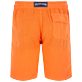 Men Others Solid - Men Linen Bermuda Shorts cargo pockets, Guava back view