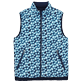 Others Printed - Unisex Reversible Sleeveless Jacket Blurred Turtles, Navy details view 1
