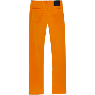 Hombre Autros Liso - Pantalón recto de terciopelo con cinco bolsillos para hombre, Azafran back Hombre Autros Liso - Pantalón recto de terciopelo con cinco bolsillos para hombre, Azafran back