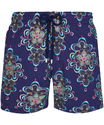 Men Swim Trunks Embroidered Kaleidoscope - Limited Edition Sapphire front view