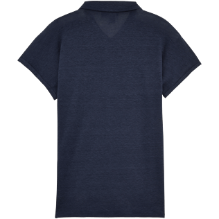 Femme AUTRES Uni - Polo en jersey Lin Uni, Bleu marine back Femme AUTRES Uni - Polo en jersey Lin Uni, Bleu marine back