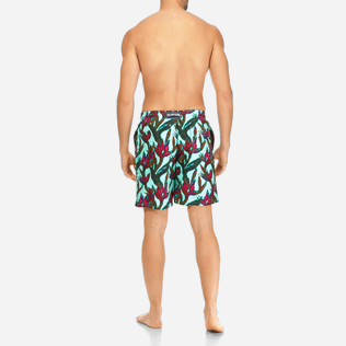 Men Long classic Printed - Men Long Swimtrunks Paradise 3D, Lagoon backworn Men Long classic Printed - Men Long Swimtrunks Paradise 3D, Lagoon backworn