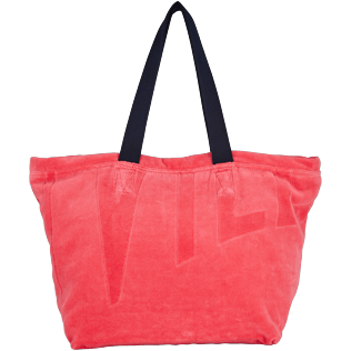 Autros Liso - Bolsa de playa grande de tejido terry con estampado jacquard liso, Hibisco back Autros Liso - Bolsa de playa grande de tejido terry con estampado jacquard liso, Hibisco back