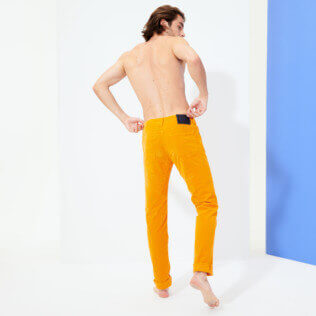 Homme AUTRES Uni - Pantalon 5 Poches Velours homme Coupe regular, Flamme backworn Homme AUTRES Uni - Pantalon 5 Poches Velours homme Coupe regular, Flamme backworn