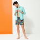 Hombre Clásico stretch Estampado - Bañador elástico con estampado Multicolore Medusa para hombre, Azul marino detalles vista 1