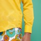 男款 Others 纯色 - 纯色中性纯棉巴厘纱衬衫, Yellow 细节视图2