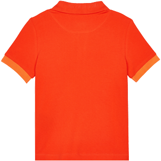 Boys Others Solid - Boys Cotton Pique Polo Shirt Solid, Medlar back view