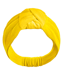 Women Others Solid - Women Headband in terry - Vilebrequin x JCC+ - Limited Edition, Citron front view