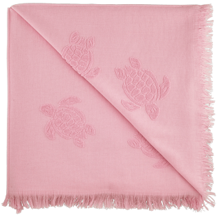 Towels Solid - Fouta with fringes Turtles pattern, Peony back Towels Solid - Fouta with fringes Turtles pattern, Peony back