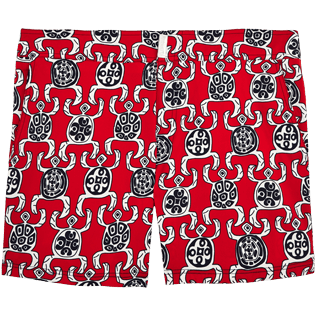 Men Fitted Printed - Primitive Turtles Superflex Fitted cut Swim shorts, Poppy red front Men Fitted Printed - Primitive Turtles Superflex Fitted cut Swim shorts, Poppy red front