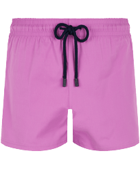 男款 Others 纯色 - 男士纯色修身弹力游泳短裤, Pink dahlia 正面图