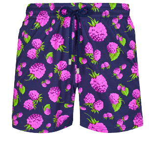 Bild von Herren Klassische Strech Bedruckt - 2004 Raspberries Stretch-Badeshorts für Herren, Saphir Vorderansicht Bild von Herren Klassische Strech Bedruckt - 2004 Raspberries Stretch-Badeshorts für Herren, Saphir Vorderansicht