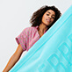 Others 纯色 - 纯色 Jacquard 毛圈布沙滩浴巾, Lazulii blue 细节视图2