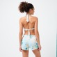 Women Others Printed - Women Swim Short Belle Des Champs, Soft blue back worn view
