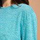 Unisex Linen Jersey T-Shirt Solid Heather azure detalles vista 4