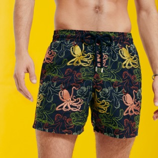 男款 Embroidered 绣 - 男士 Octopussy 刺绣游泳短裤 - 限量版, Navy 细节视图3