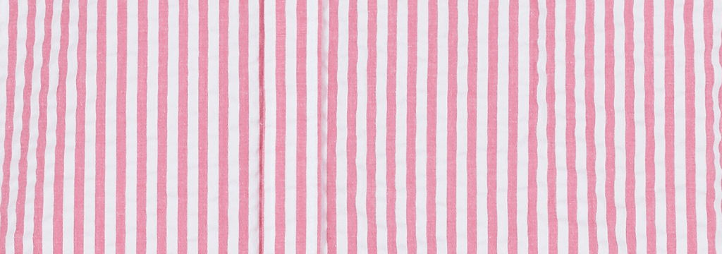 Men Striped Seersucker Shirt Rosa caramelo estampado