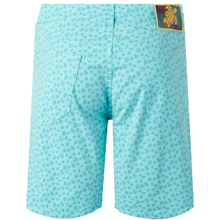 Men Others Printed - Men Cotton Bermuda Shorts Micro Ronde des Tortues, Lagoon back view
