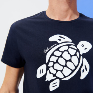 Herren Andere Bedruckt - Turtle Team T-Shirt aus Bio-Baumwolle für Herren, Marineblau supp3 Herren Andere Bedruckt - Turtle Team T-Shirt aus Bio-Baumwolle für Herren, Marineblau supp3