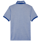 Herren Andere Uni - Solid Polohemd aus Baumwollpikee mit changierendem Effekt für Herren, Weiss Rückansicht