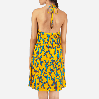 Donna vestito Stampato - Vestito allacciato al collo Danse du Feu, Curcuma supp2 Donna vestito Stampato - Vestito allacciato al collo Danse du Feu, Curcuma supp2