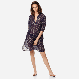 Mujer Autros Gráfico - Vestido de playa Golden Plumetis para mujer, Midnight blue frontworn Mujer Autros Gráfico - Vestido de playa Golden Plumetis para mujer, Midnight blue frontworn
