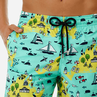 Hombre Clásico largon Estampado - Bañador largo con estampado 12.7 Martha's Vineyard para hombre, Menta supp1 Hombre Clásico largon Estampado - Bañador largo con estampado 12.7 Martha's Vineyard para hombre, Menta supp1