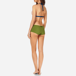 Mujer Tríangulo Liso - Top de bikini de triángulo de neopreno para mujer, Nude backworn Mujer Tríangulo Liso - Top de bikini de triángulo de neopreno para mujer, Nude backworn