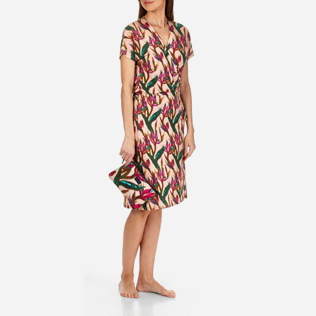 Femme AUTRES Imprimé - Robe portefeuille Femme Mini Paradise 3D, Nude supp3 Femme AUTRES Imprimé - Robe portefeuille Femme Mini Paradise 3D, Nude supp3