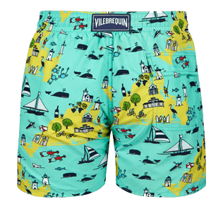 Hombre Clásico Estampado - Bañador con estampado Martha's Vineyard para hombre, Menta back Hombre Clásico Estampado - Bañador con estampado Martha's Vineyard para hombre, Menta back