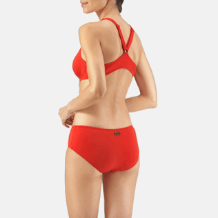Mujer Bottoms Liso - Braguitas de bikini en tejido moldeado liso, Amapola supp2 Mujer Bottoms Liso - Braguitas de bikini en tejido moldeado liso, Amapola supp2
