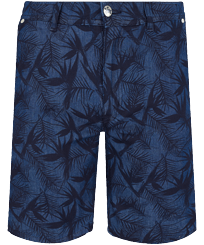 Uomo Altri Stampato - Men Bermuda Shorts Chambray Madrague Printed, Dark denim w1 vista frontale