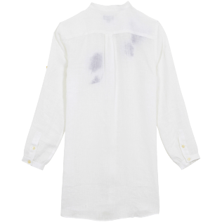 Photo de Femme AUTRES Brodé - Robe Chemise femme en lin Broderie Madrague, Blanc vue de dos Photo de Femme AUTRES Brodé - Robe Chemise femme en lin Broderie Madrague, Blanc vue de dos