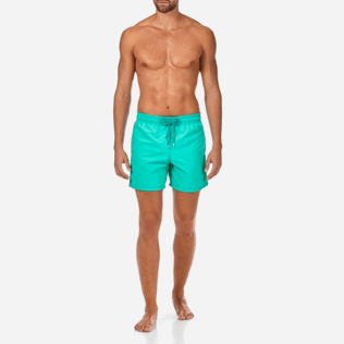 Men Classic / Moorea Printed - Water-reactive Sardines à l'Huile Swim shorts, Veronese green frontworn Men Classic / Moorea Printed - Water-reactive Sardines à l'Huile Swim shorts, Veronese green frontworn