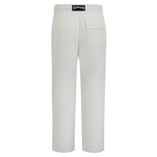 Hombre Autros Liso - Pantalones con cinturilla elástica en tejido terry de jacquard unisex, Blanco tiza vista trasera